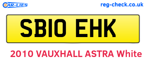 SB10EHK are the vehicle registration plates.