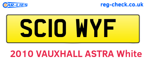 SC10WYF are the vehicle registration plates.