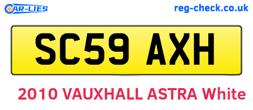 SC59AXH are the vehicle registration plates.