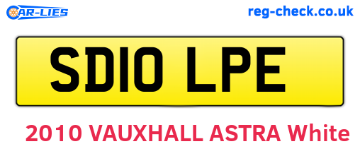 SD10LPE are the vehicle registration plates.