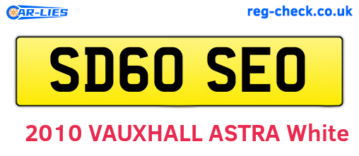 SD60SEO are the vehicle registration plates.