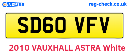 SD60VFV are the vehicle registration plates.