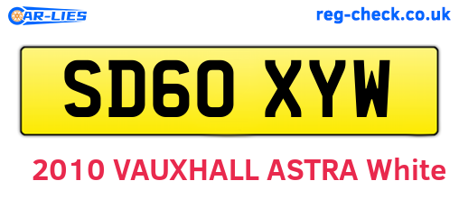 SD60XYW are the vehicle registration plates.