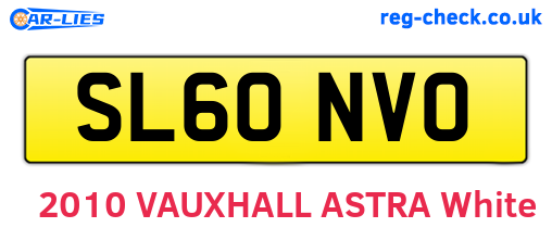 SL60NVO are the vehicle registration plates.