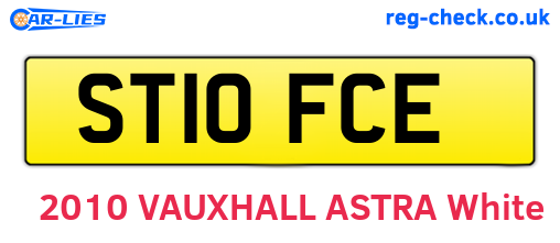 ST10FCE are the vehicle registration plates.