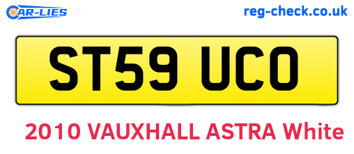 ST59UCO are the vehicle registration plates.