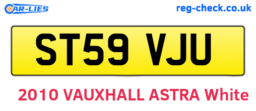 ST59VJU are the vehicle registration plates.