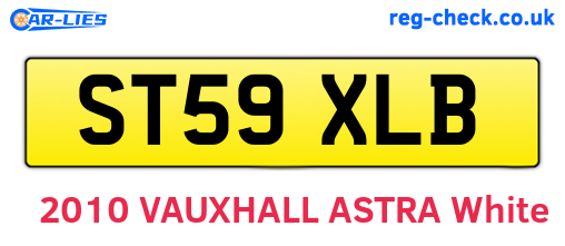 ST59XLB are the vehicle registration plates.