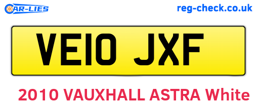 VE10JXF are the vehicle registration plates.