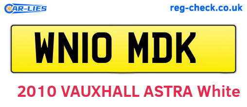WN10MDK are the vehicle registration plates.