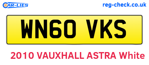 WN60VKS are the vehicle registration plates.