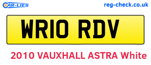 WR10RDV are the vehicle registration plates.