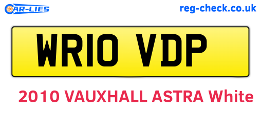 WR10VDP are the vehicle registration plates.