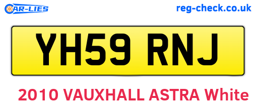 YH59RNJ are the vehicle registration plates.