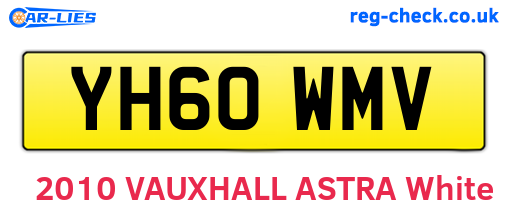 YH60WMV are the vehicle registration plates.
