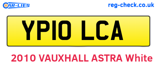 YP10LCA are the vehicle registration plates.