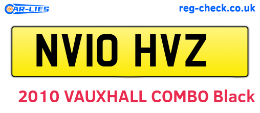 NV10HVZ are the vehicle registration plates.