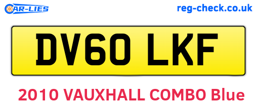 DV60LKF are the vehicle registration plates.