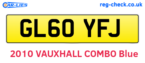 GL60YFJ are the vehicle registration plates.
