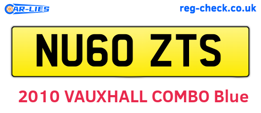 NU60ZTS are the vehicle registration plates.