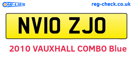 NV10ZJO are the vehicle registration plates.