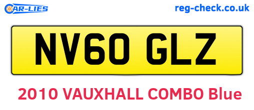 NV60GLZ are the vehicle registration plates.