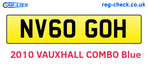 NV60GOH are the vehicle registration plates.
