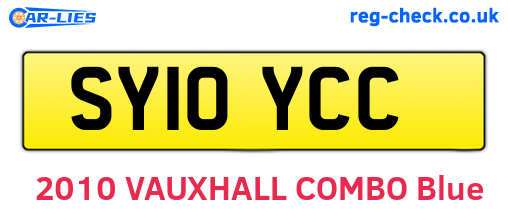 SY10YCC are the vehicle registration plates.