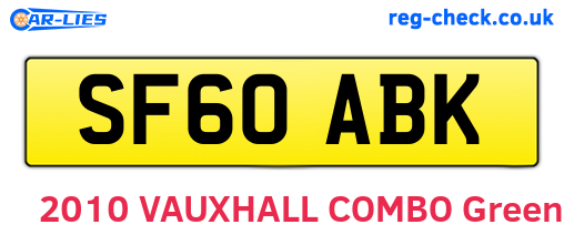 SF60ABK are the vehicle registration plates.