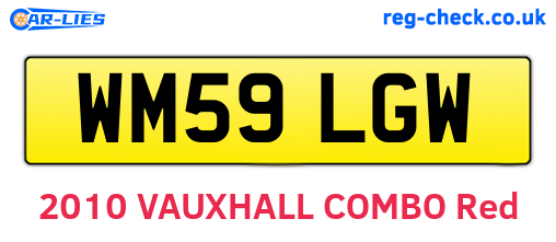 WM59LGW are the vehicle registration plates.