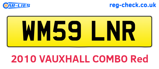 WM59LNR are the vehicle registration plates.