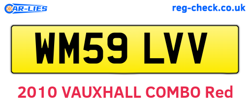 WM59LVV are the vehicle registration plates.