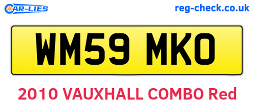 WM59MKO are the vehicle registration plates.