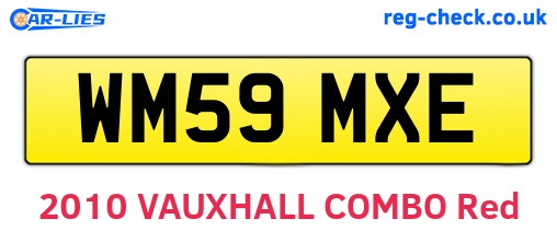 WM59MXE are the vehicle registration plates.