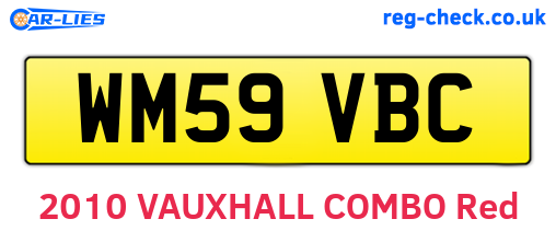 WM59VBC are the vehicle registration plates.