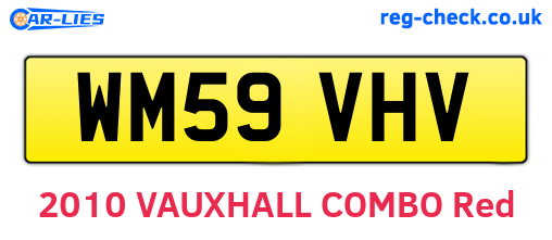 WM59VHV are the vehicle registration plates.