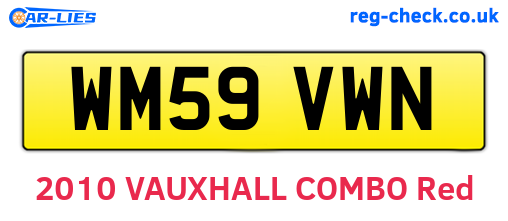 WM59VWN are the vehicle registration plates.