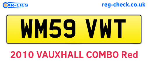 WM59VWT are the vehicle registration plates.