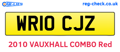 WR10CJZ are the vehicle registration plates.