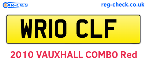 WR10CLF are the vehicle registration plates.