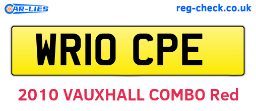 WR10CPE are the vehicle registration plates.