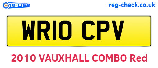 WR10CPV are the vehicle registration plates.