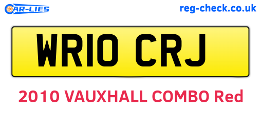 WR10CRJ are the vehicle registration plates.