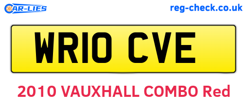 WR10CVE are the vehicle registration plates.