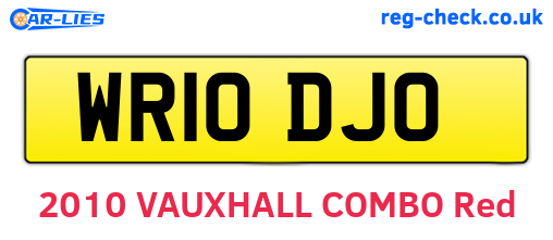 WR10DJO are the vehicle registration plates.
