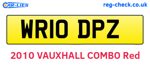 WR10DPZ are the vehicle registration plates.