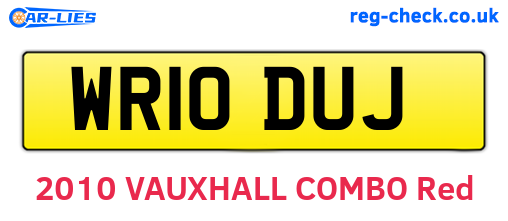 WR10DUJ are the vehicle registration plates.