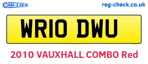 WR10DWU are the vehicle registration plates.