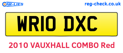 WR10DXC are the vehicle registration plates.