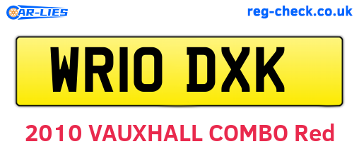 WR10DXK are the vehicle registration plates.